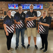 Load image into Gallery viewer, Vintage American Flag Eagle Darts Shirt For Women Custom Patriotic Darts Team Jersey Polo &amp; 1/4 Zip TDM5968