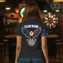Load image into Gallery viewer, Vintage American Flag Eagle Darts Shirt For Women Custom Patriotic Darts Team Jersey Polo &amp; 1/4 Zip TDM5968