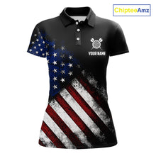 Load image into Gallery viewer, Vintage American Flag Eagle Darts Shirt For Women Custom Patriotic Darts Team Jersey Polo &amp; 1/4 Zip TDM5968
