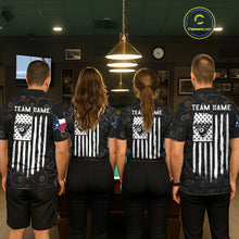 Load image into Gallery viewer, Personalized Texas Flag 8 Ball Pool Shirt For Women Custom US Flag Billiard Jersey Polo &amp; 1/4 Zip TDM6137