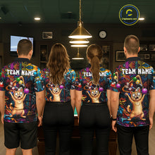 Load image into Gallery viewer, Colorful Billiard Jersey Custom Funny Cat Graffiti Billiard Polo &amp; Quarter Zip Shirts For Men TDM6564