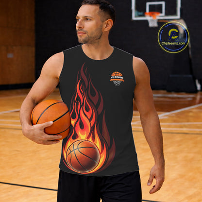 Personalized Eagle American Flag Flaming Basketball Jersey Custom Name & Number Basketball Shirt TDM5785