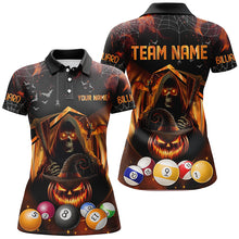 Load image into Gallery viewer, Halloween Grim Reaper Custom Billiard Balls Jerseys For Women, Funny Halloween Billiard Shirts Gift TDM2378