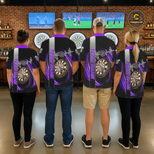 Load image into Gallery viewer, Personalized Purple Swirl Heartbeat Darts Shirt For Men Custom Darts Jersey Team Polo &amp; 1/4 Zip TDM6215