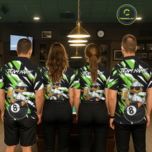 Load image into Gallery viewer, Custom Green Funny Duck 8 Ball Pool Billiard Shirt For Women, Billiard Team Jersey Polo &amp; 1/4 Zip TDM6451