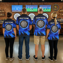 Load image into Gallery viewer, Personalized Blue Darts Polo &amp; 1/4 Zip For Women Custom Thunder Lightning Darts Team Jersey TDM6217