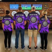 Load image into Gallery viewer, Personalized Purple Darts Polo &amp; 1/4 Zip For Women Custom Thunder Lightning Darts Team Jersey TDM6218