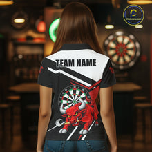 Load image into Gallery viewer, Personalized Bull Darts Jersey For Women Custom Darts Team Shirt Polo &amp; Quarter Zip | Red TDM6236