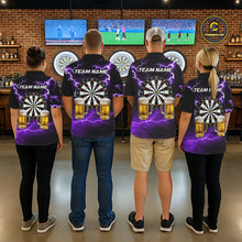 Load image into Gallery viewer, Purple Funny Beer Darts Shirt For Women Custom Lightning Darts Jersey Team Polo &amp; 1/4 Zip TDM5859