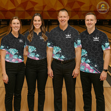 Load image into Gallery viewer, Funny Pink And Turquoise Diamonds Bowling Shirt For Women Custom Bowling Team Jersey TDM5860