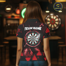 Load image into Gallery viewer, Red Darts Arrow Thunder Lightning Dart Shirts For Women Custom Dart Team Jerseys Polo &amp; 1/4 Zip TDM5864