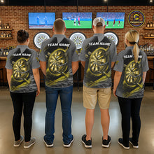Load image into Gallery viewer, Personalized Phoenix Flame Darts Shirt For Women Custom Darts Team Jersey Polo &amp; 1/4 Zip |Yellow TDM5650