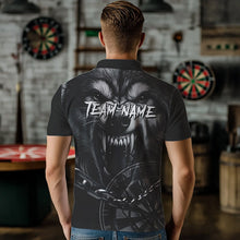Load image into Gallery viewer, Personalized Snarling Wolf Darts Polo &amp; Quarter Zip Custom Dart Shirts For Men Cool Dart Jerseys TDM3374