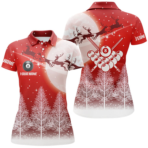 Personalized Billiard Funny Christmas Shirts For Women Custom Best Christmas Gifts For Billiard Lover TDM0499