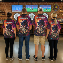 Load image into Gallery viewer, Personalized Colorful Panther Darts Shirt For Women Custom Darts Team Jersey Polo &amp; Quarter Zip TDM5670