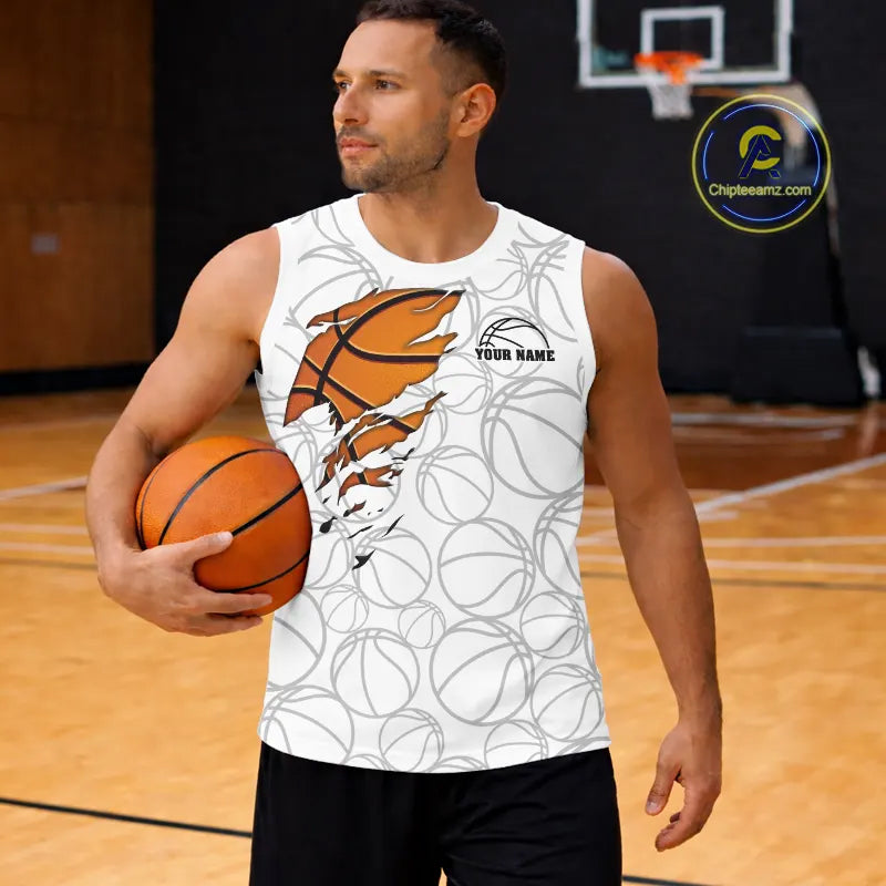 Personalized White Basketball Shirt Custom Name And Number Basketball Team Jersey Player Outfit TDM5674