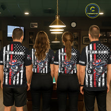 Load image into Gallery viewer, Funny Tornado US Flag 8 Ball Billiard Shirt For Women Custom Pool Team Jersey Polo &amp; Quarter Zip TDM6049