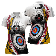 Load image into Gallery viewer, Personalized Maryland Flag 3D Target Archery Shirts For Women Custom Patriotic Archery Team Jerseys TDM1798