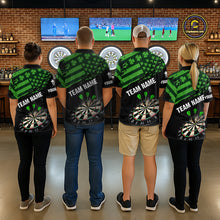 Load image into Gallery viewer, Personalized US Flag St Patrick Day Dart Shirts For Women Custom Luckiest Shamrock Darts Jerseys TDM5709