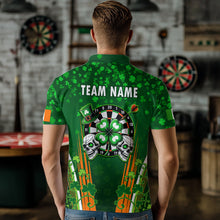 Load image into Gallery viewer, Personalized Luckiest Green Shamrock Skull Dart Shirts For Men Custom St Patrick Day Dart Jerseys TDM3554