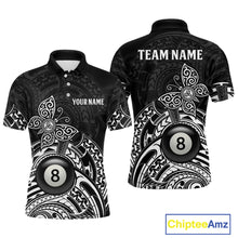 Load image into Gallery viewer, Custom White Black Tribal Butterfly Billiard Shirts For Men | 8 Ball Pool Team Jerseys TDM3987