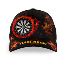 Load image into Gallery viewer, Personalized Fire Flame Dartboard 3D Printed Darts Hat, Custom Adjustable Baseball Darts Caps TDM1626