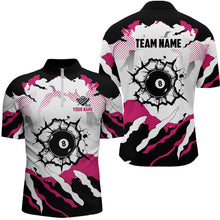 Load image into Gallery viewer, Funny Pink And White Camo 8 Ball Pool Break Custom Men Billiard Shirts, Billiard Jerseys Clothing TDM1834
