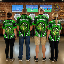 Load image into Gallery viewer, Green Funny Sauropod Darts Shirt For Women Custom Lightning Darts Team Jersey Polo &amp; 1/4 Zip TDM5967