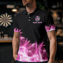 Load image into Gallery viewer, Icy Pink Light Mens Darts Polo &amp; Quarter Zip Shirts Custom Dart Shirts For Team Darts Jerseys TDM2579
