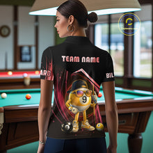 Load image into Gallery viewer, Red Funny 9 Ball Billiard Shirt For Women Custom Pool Team Shirt, Billiard Jersey Polo &amp; 1/4 Zip TDM6614