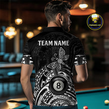 Load image into Gallery viewer, Custom White Black Tribal Dragonfly Billiard Shirts For Men | 8 Ball Pool Team Jerseys TDM4689