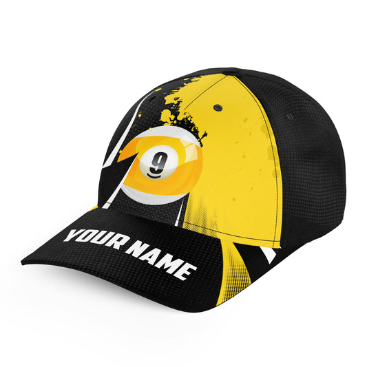 9 Ball Pool Billiard Hats For Men And Women, Best Custom Name Billiard Caps For Pool Player TDM1531