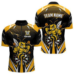 Personalized Funny Bee Lightning Darts Shirt For Men Custom Yellow Black Darts Jersey, Darts Gift TDM4738