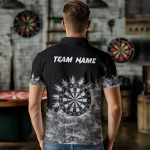 Load image into Gallery viewer, Icy Grey Light Mens Darts Polo &amp; Quarter Zip Shirts Custom Dart Shirts For Team Darts Jerseys TDM3376