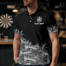 Load image into Gallery viewer, Icy Grey Light Mens Darts Polo &amp; Quarter Zip Shirts Custom Dart Shirts For Team Darts Jerseys TDM3376