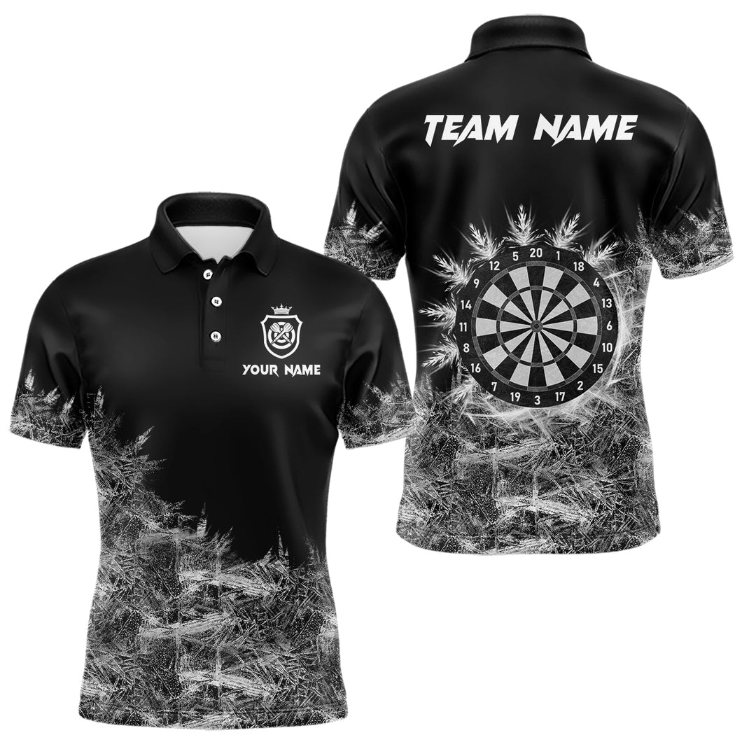 Icy Grey Light Mens Darts Polo & Quarter Zip Shirts Custom Dart Shirts For Team Darts Jerseys TDM3376