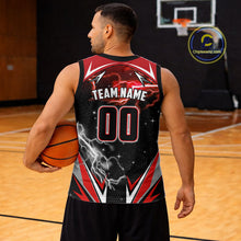 Load image into Gallery viewer, Black And Red Custom Thunder Lightning Basketball Shirt, Best Basketball Jerseys Uniform TDM5671