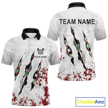 Load image into Gallery viewer, Custom White Red Grunge Dart Shirt With Pocket Option For Men, Darts Jersey TDM4529