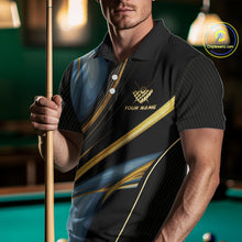 Load image into Gallery viewer, Personalized 8 Ball Crown 3D Billiard Shirt For Men Custom Pool Team Jersey Polo &amp; Quarter Zip TDM4176