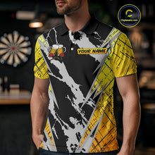 Load image into Gallery viewer, Darts And Beer That's Why I'm Here Custom Grunge Dart Shirt For Men, Drinking Darts Jerseys |Black TDM4234