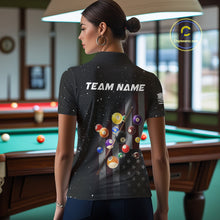 Load image into Gallery viewer, Personalized Patriotic Billiard Jerseys For Women Custom American Flag Grunge Billiard Team Shirt  TDM4454