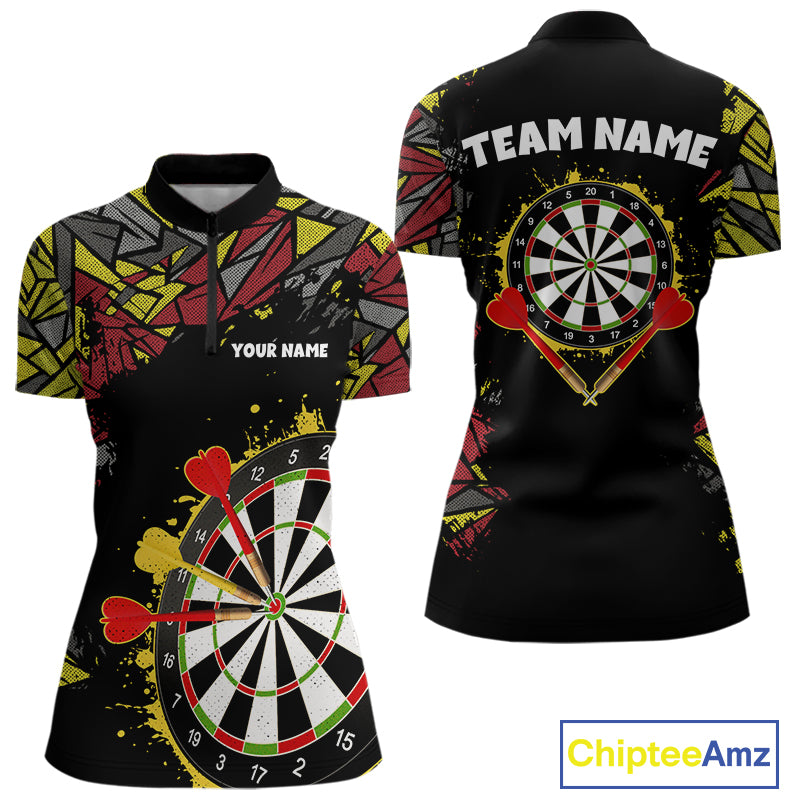 Personalized Graffiti Dart Shirt For Women Custom Funny Darts Jersey Team Polo & Quarter Zip TDM4217