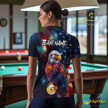 Load image into Gallery viewer, Custom Colorful Eagle 8 Ball &amp; 9 Ball Billiard Shirt For Women, Patriotic US Flag Pool Team Jersey TDM4238
