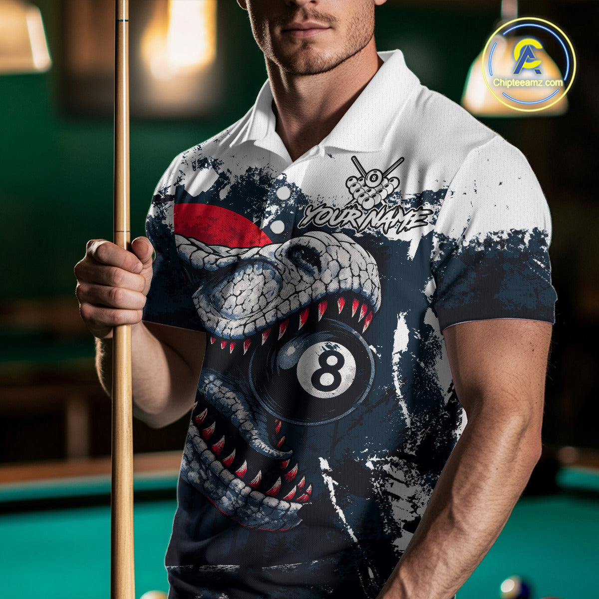 Personalized Sauropod 8 Ball Billiard Shirt For Men Custom Billiard Team Shirts, Pool Jersey |Red TDM4766