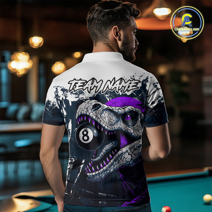 Personalized Sauropod 8 Ball Billiard Shirt For Men Custom Billiard Team Shirt, Pool Jersey|Purple TDM4768