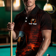 Load image into Gallery viewer, Personalized Eagle 8 Ball Fire Billiard Shirts For Men, 8 Ball Pool Team Shirts, Billiard Jerseys TDM4066