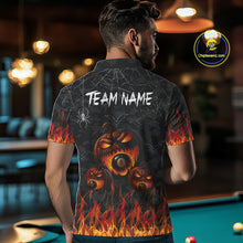 Load image into Gallery viewer, Personalized Grim Reaper Halloween Billiard Shirt For Men Custom Pumpkin 8 Ball Pool Team Jersey TDM4787