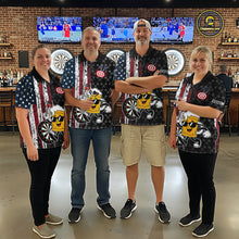 Load image into Gallery viewer, Funny Beer Grunge American Flag Darts Shirt For Women Custom Patriotic Darts Team Jersey TDM5364