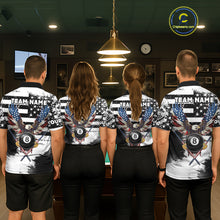 Load image into Gallery viewer, Custom Eagle American Flag 8 Ball Billiard Shirt For Women, Grunge Pool Team Jersey Polo &amp; 1/4 Zip TDM5718