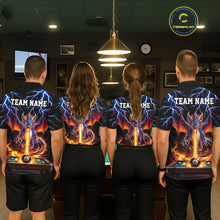 Load image into Gallery viewer, Personalized Dragon 8 Ball Fire Billiard Shirt For Men Custom Pool Team Jersey Polo &amp; 1/4 Zip TDM6334